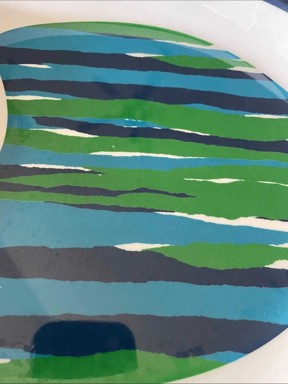 Bright Colorful Tropical Fish Melamine Chip & Dip Platter Server 12.5”x16”